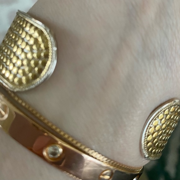 Anna Beck 5 Stone Laborite Cuff Bracelet - Picture 4 of 7